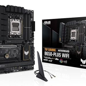 ASUS TUF GAMING B650-PLUS WIFI – Carte mère gaming AMD Ryzen AM5 ATX (14 phases d'alimentation, PCIe 5.0 M.2 support, DDR5, WiFi 6, 2.5 Gb Ethernet, USB4, Aura Sync RGB)