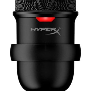 HyperX SoloCast – Microphone de jeu USB à condensateur, pour PC, PS4 et Mac, Désactivation du micro par pression, Diagramme polaire cardioïde, Gaming, Streaming, Podcasts, Twitch, YouTube, Discord