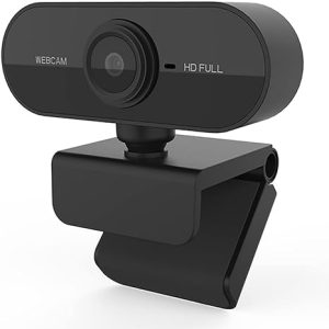 Vinmooog Webcam Streaming Camera pc,webcams et equipement voip Full HD 1080P avec Microphone USB 360° Rotation Plug and Play vidéo Enregistrement conférences